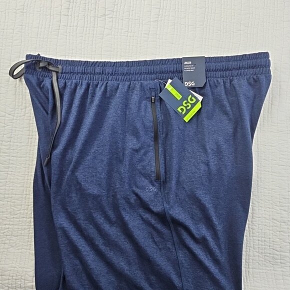 DSG Daily Jogger Men's 2XL Navy Blue Elastic Waist NEW Cuffed Hem NWT Zipper Pkt - Picture 4 of 16